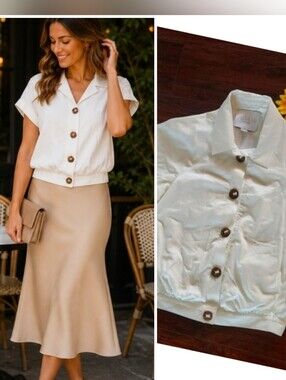 ADAM LIPPES BUTTONS TOP 🖤